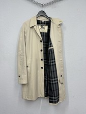 Cappotto uomo Burberry trench cotone nova check beige taglia 50R/large