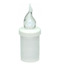LUMINO LED BIANCO A BATTERIA X CIMITERO lume votivo luce candela cero lampadina 