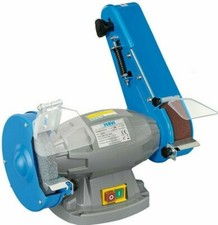 SMERIGLIATRICE MOLA DISCO MOLATRICE DA BANCO COMBINATA CON LEVIGATRICE A NASTRO