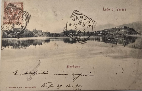 Cartolina 1903 biandronno - cartolina,