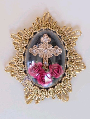 Spilla reliquiario sacra croce