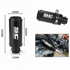 Terminale Scarico SC Project nero SENZA DB Killer con Rete Parafiamma - 51mm