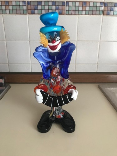 Statuetta clown vetro - in,