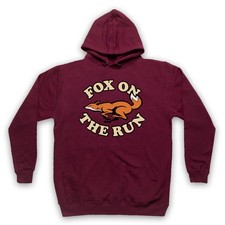 FELPA CON CAPPUCCIO UNISEX FOX ON THE RUN NON UFFICIALE THE SWEET RETRO GLAM ROCK ADULTI