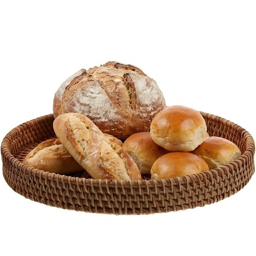 Vassoio rotondo rattan - vassoio,