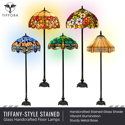 Tiffany floor lamps stained - floor,