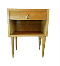 Set di due comodini il legno impiallacciato, vintage, stile anni '50 