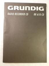 Vecchia Istruzione Radio Registratore Cassetta CD Grundig RR 610 CD