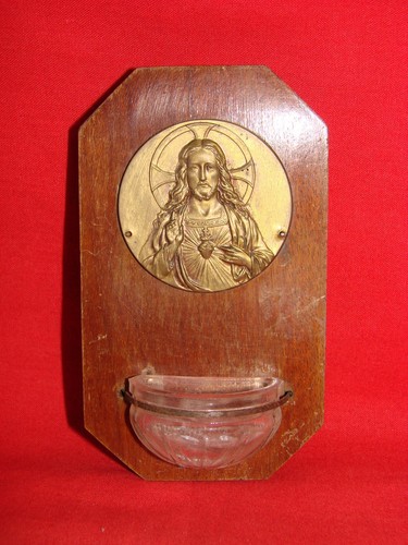 Antico acquasantiera legno - acquasantiera,