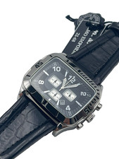 STUPENDO OROLOGIO m&m primo emporio CHRONO QUARZO UOMO ACCIAIO PELLE