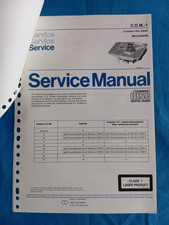 Compact Disc Mechanism PHILIPS CDM1 C.D.M. SERVICE MANUAL ORIGINALE Riparazione