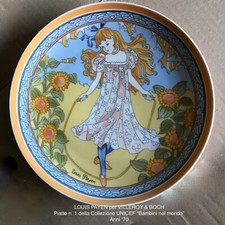 LOUIS PAYEN per VILLEROY & BOCH-PIATTO N.1, COLLEZIONE UNICEF, ANNI '70