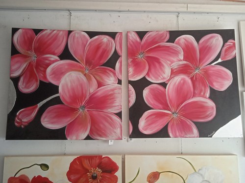 Coppia quadri moderni fiori - quadri,