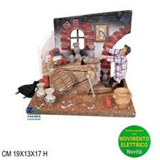IL VASAIO SCENARIO AMBIENTAZIONE PER PRESEPE CON MOVIMENTO ELETTRICO 84647