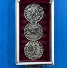 Lotto 3 Vulpix Ninetales (set completo) Pokemon METAL COIN meiji Giappone