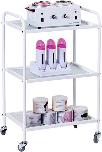 Carrello estetista bianco con - carrello,