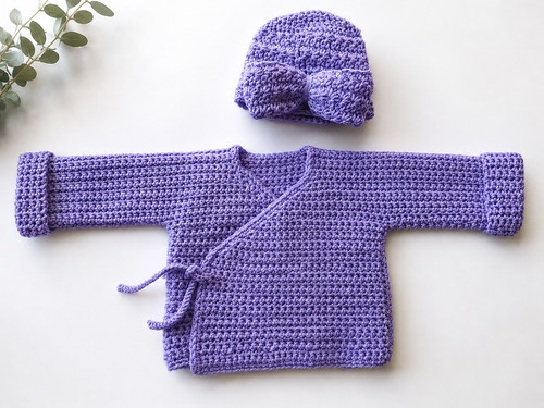 Set cardigan cappello fiocco - cardigan,