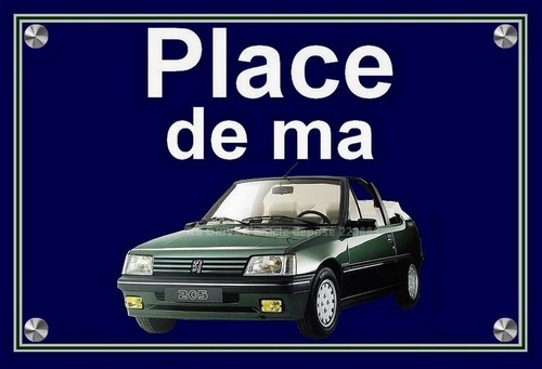 Plaque place peugeot 205 - place, ma