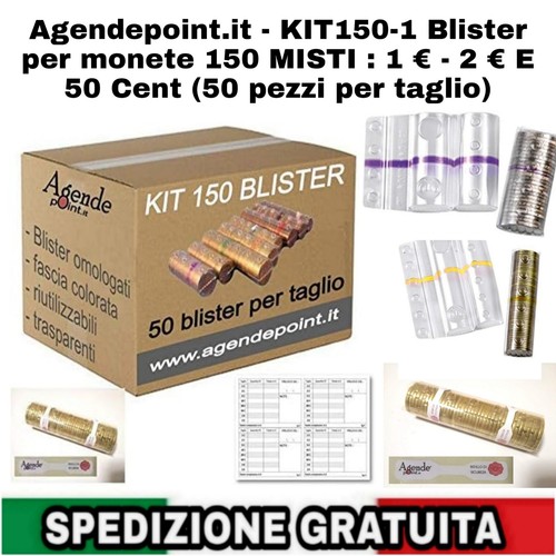 Kit150 blister per monete - blister,