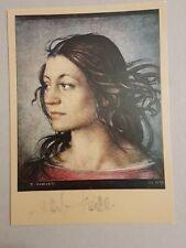 CARLA FRACCI - AUTOGRAFO CON DEDICA SU STAMPA FOTO  - RITRATTO MARIO DONIZETTI