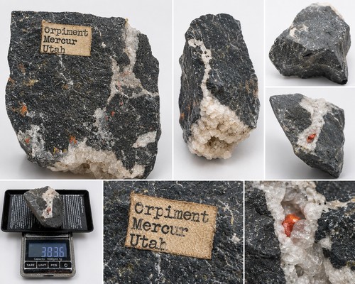 Realgar calcite miniera - realgar, in