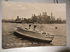 20164) ITALIA NAVIGAZIONE NAVE MICHELANGELO A NEW YORK 1969