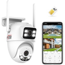 3G/4G LTE Telecamera Esterno Con SIM Card a Doppio Lente, PTZ IP Videocamera, 2K