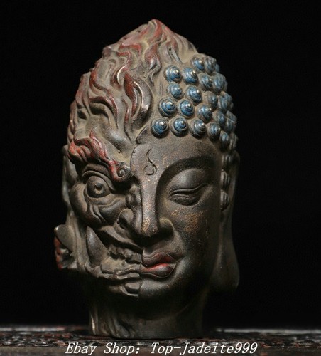 Statua testa buddha - statua,
