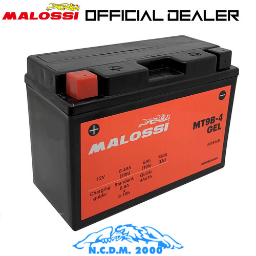 Batteria gel malossi yt9b - malossi, yt9b-bs