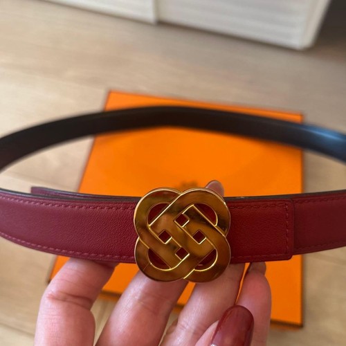 Cintura pelle rossa - cintura, usata