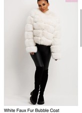 Cappotto pelliccia bianco