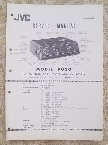 Jvc nivico modello 9030 - modello,