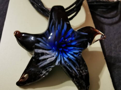 Collana con ciondolo vetro - con,