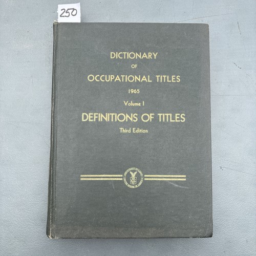 Dictionary occupational - dictionary, of
