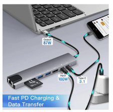Adattatore Hub USB C 8 in 1