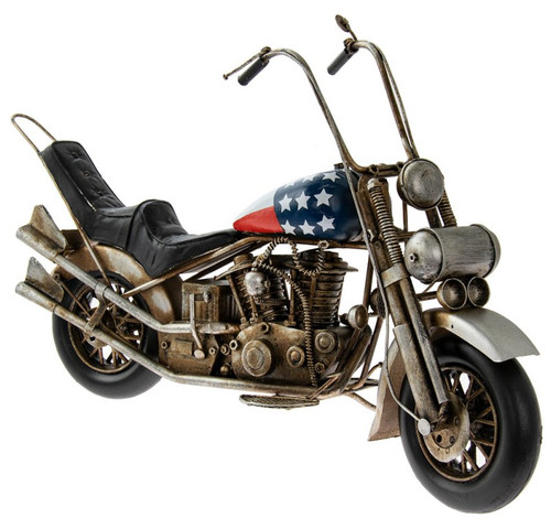 Metal tin usa motorbike - metal,