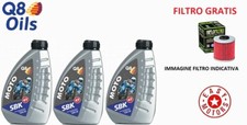 TRE LITRI OLIO MOTORE + FILTRO OLIO PEUGEOT SAT RS / BLACK SAT 400 08/13