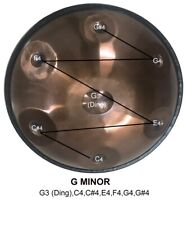 ✅ Nuovo Big Handpan 7 Colori G Minore Bilancia Acciaio Inox Hung Pantam + Borsa