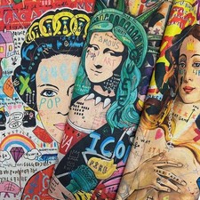 Pannello Velluto Pop Art 45x45