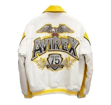 Avirex 75 Giacca Pelle Bianco