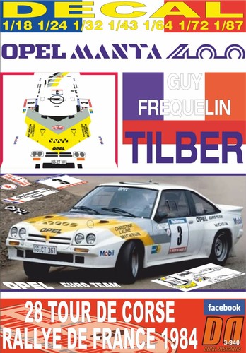 Decal opel manta 400 - opel,