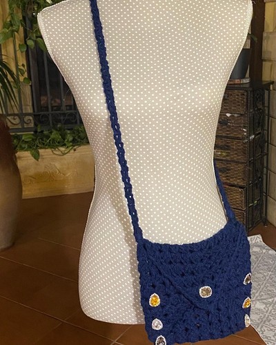 Borsa uncinetto mattonelle - uncinetto,