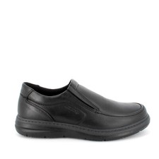 ENVAL SOFT MOCASSINO UOMO VERA PELLE MARTELLATA PLANTARE ESTRAIBILE NERO