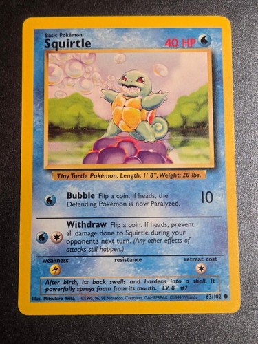 Squirtle 102 base set - 63/102,
