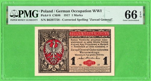 Polonia marka 1917 pmg 66 - 1, p8
