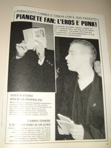 Eros ramazzotti clipping photo - eros,