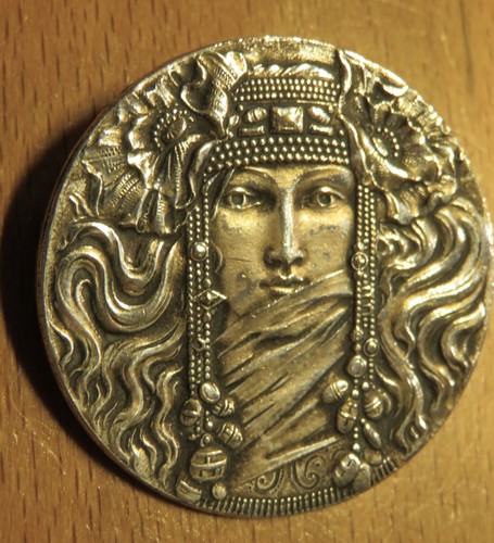 Broche art nouveau argent - broche,