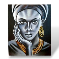 Quadro olio su tela etnico