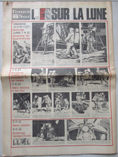France Soir Journal du 20 et 21 juillet 1969 Sur la Lune Alunissage Premiers pas