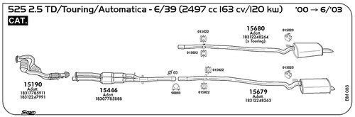 Marmitta centrale per bmw - marmitta,